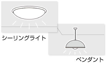 シーリングライト ペンダント イラスト