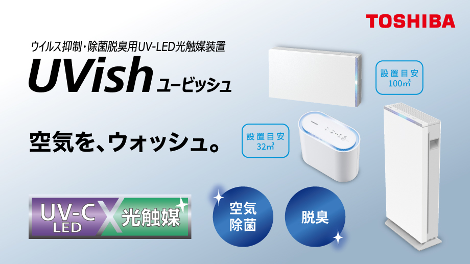 ウイルス抑制・除菌脱臭用UV-LED光触媒装置 UVish（ユービッシュ 